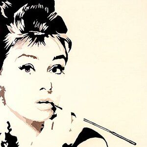 12x12x1.5 GWrap Canvas Just Smokin Audrey Hepburn 12X12 Gallery